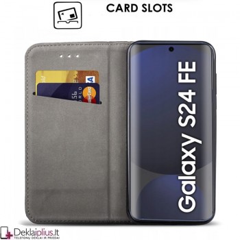 Telone atverčiamas dėklas - mėlynas (Samsung Galaxy S24 Fe)